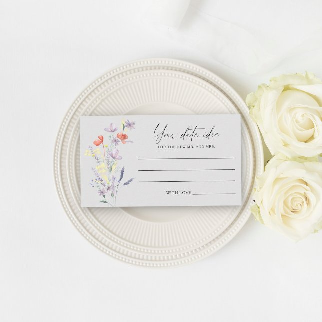 Carte D'accompagnement Idées de soirée en amoureux Boho Floral \ Pot à re (Créateur téléchargé)