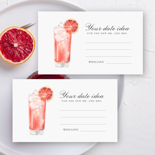 Carte D'accompagnement Idées de soirée pour un cocktail de douche de mari (Créateur téléchargé)