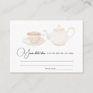Carte D'accompagnement Idées de soirée pour un Tea Party de douche de mar