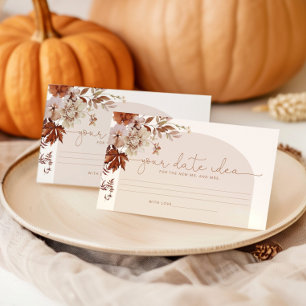 Carte D'accompagnement Idées élégantes de soirée en amoureux d'automne. P