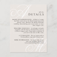 Iivoire Beige Moderne Edge Élégant Monogramme Déta