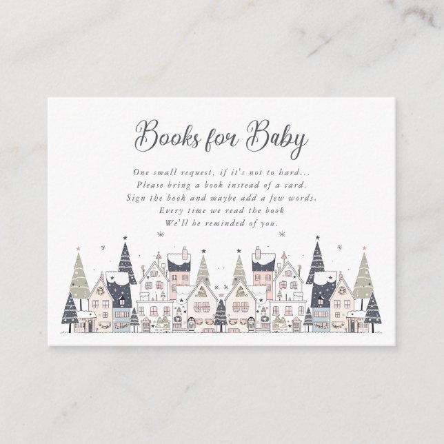 Carte D'accompagnement Il faut un Baby shower villageois moelleux (Devant)