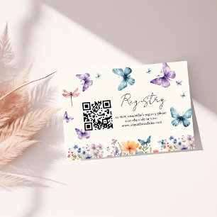 Carte D'accompagnement Il me donne Butterflies registre de la douche de m