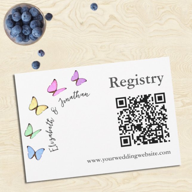 Carte D'accompagnement Il Me Donne Fête des mariées Aux Papillons (Créateur téléchargé)