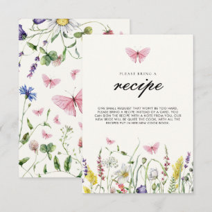 Carte D'accompagnement Il Me Donne Fête des mariées Aux Papillons Recette