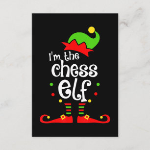Carte D'accompagnement im chess elf xmas famille ami cadeau de noël