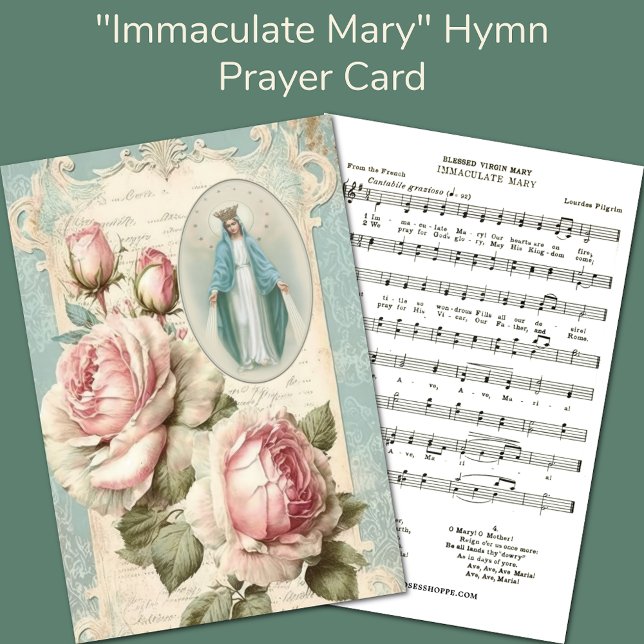 Carte D'accompagnement Immaculé Marie Musique catholique Hymne (Créateur téléchargé)