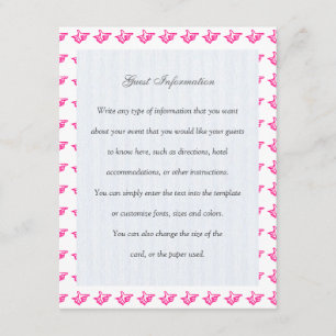 Carte D'accompagnement Index rose