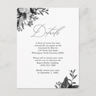 Carte D'accompagnement Industrielle Rustique Chic Floral Informations d'i