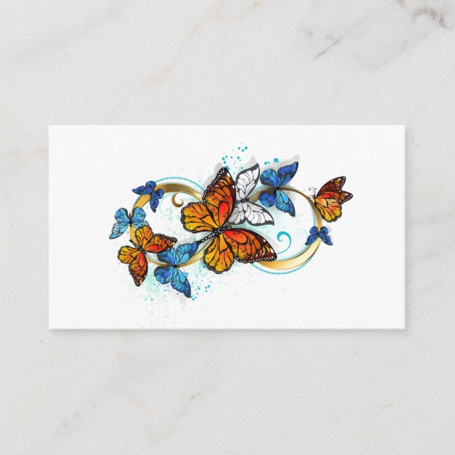 Carte D'accompagnement Infinité de papillons monarques (Devant)