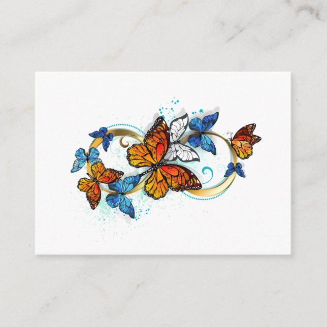 Carte D'accompagnement Infinité de papillons monarques (Devant)