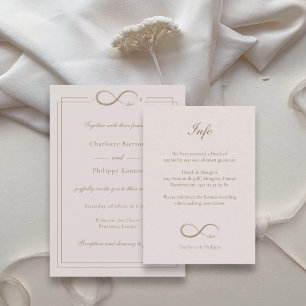 Carte D'accompagnement Infinity Love Light Rose Mariage Informations déta