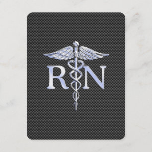 Carte D'accompagnement Infirmière inscrite RN Caduceus Snakes