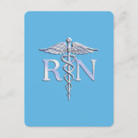 Infirmière inscrite RN Caduceus sur Baby Blue