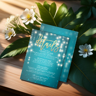 Carte D'accompagnement Informations détaillées sur le Mariage turquoise G