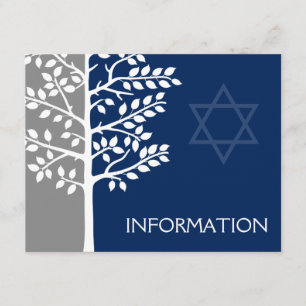 Carte D'accompagnement Informations sur la Bar Mitzvah de l'Arbre de Vie 