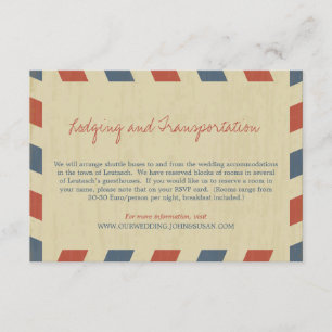 Carte D'accompagnement Informations sur le Mariage de courrier antique