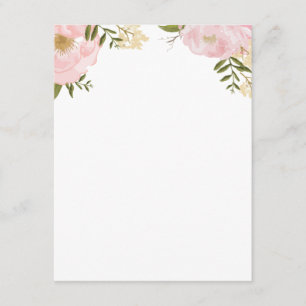 Carte D'accompagnement Informations sur le Mariage Vintage rose rose mode