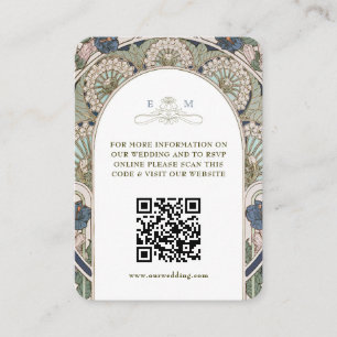 Carte D'accompagnement Informations sur le site Web de mariage Code QR Ar