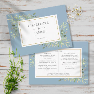 Carte D'accompagnement Informations sur les détails de mariage avec une v