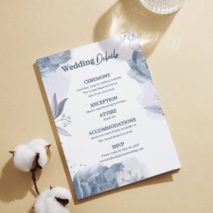 Carte D'accompagnement Informations sur les détails du mariage romantique