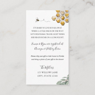 Carte D'accompagnement Infos baby shower longue distance