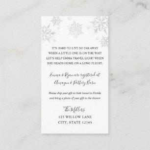Carte D'accompagnement Infos de baby shower longue distance