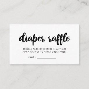 Carte D'accompagnement Infos de tombola de baby shower moderne