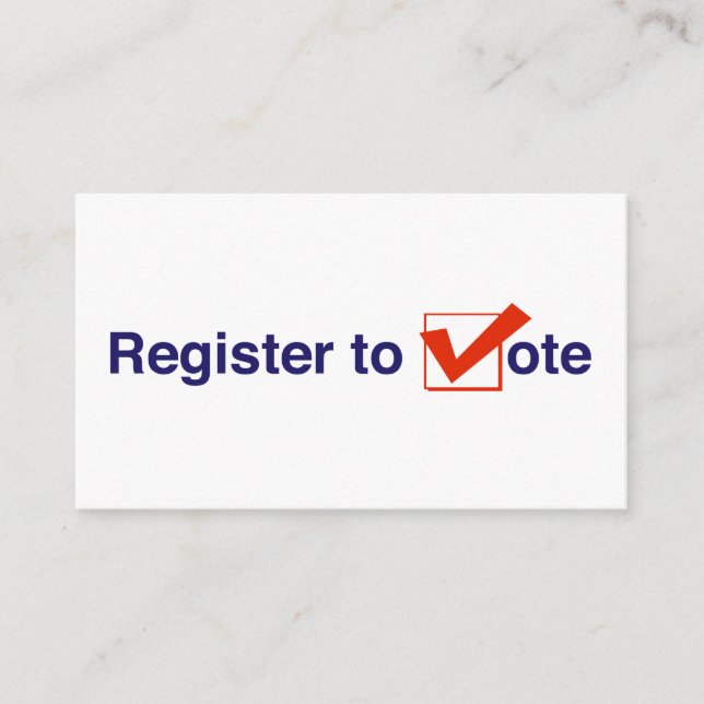 Carte D'accompagnement Inscrivez-Vous Au Vote 2026 (Devant)