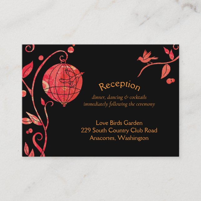 Carte D'accompagnement Inséparables Soirée Mariage Réception (Devant)