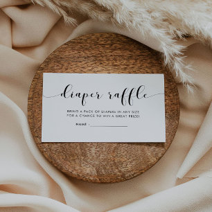 Carte D'accompagnement Insérez de tombole de baby shower chic