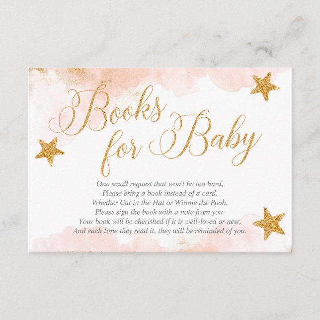 Carte D'accompagnement Insérez la demande d'un petit livre étoile Twinkle (Devant)
