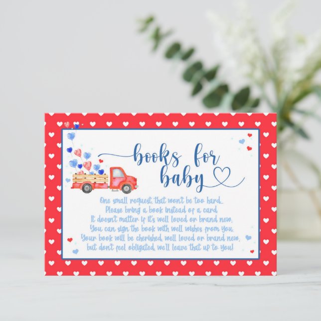 Carte D'accompagnement Insérez le livre de Baby shower de briseur de coeu (Debout devant)