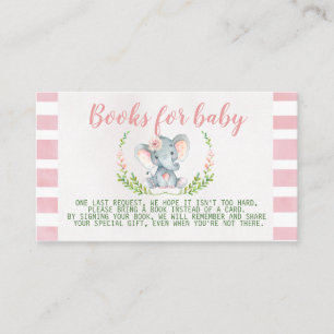 Carte D'accompagnement Insertion de demande de livre de baby shower