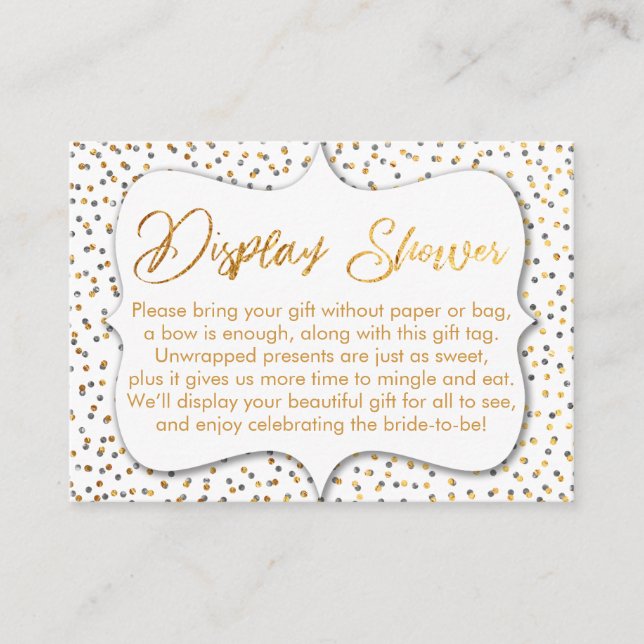 Carte D'accompagnement Insertion de douche d'affichage personnalisée (Devant)