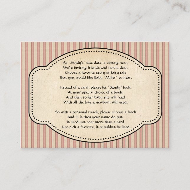 Carte D'accompagnement Insertion de livre par bandes (Devant)