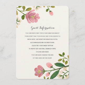 Carte D'accompagnement Insertion de Mariage de bouquet transparent