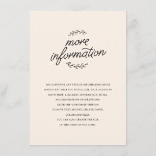 Carte D'accompagnement Insertion de mariage de fleur sauvage