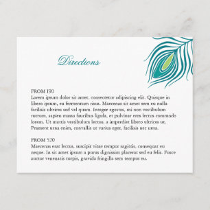 Carte D'accompagnement Insertion de plumes de paquetage