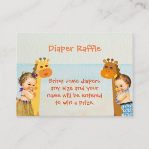 Carte D'accompagnement Insertion de tombola de couche-culotte de baby