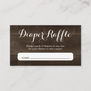 Carte D'accompagnement Insertion de tombola de couche-culotte pour