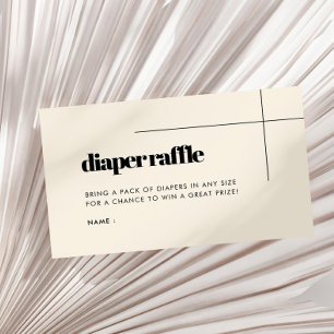 Carte D'accompagnement Insertion de tombole simple baby shower élégant