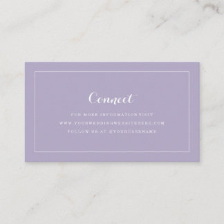 Carte D'accompagnement Insertion du Mariage Lavender