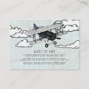 Carte D'accompagnement Insertion vintage de baby shower d'avion de la