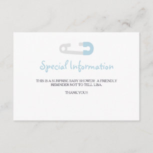 Carte D'accompagnement Insertions d'informations sur le pingouin bleu béb