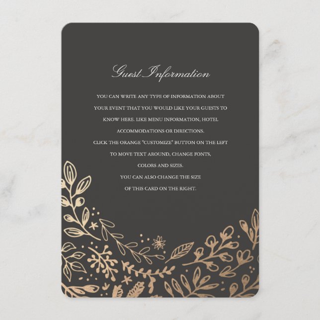 Carte D'accompagnement Instructions/fiche d'information sur les fleurs de (Devant)