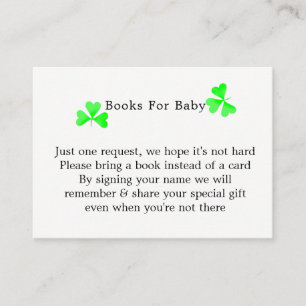 Carte D'accompagnement Irish Leprechaun Lucky Shamrock Livres Pour Baby