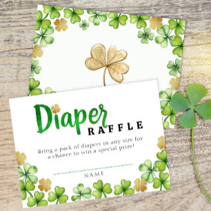 Carte D'accompagnement Irlandais Lucky Charm Baby shower Diaper Raffle