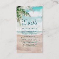Island Breeze Peint Beach Scène Détails du Mariage