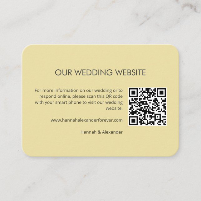 Carte D'accompagnement Island Citrus Yellow Wedding Details Card (Devant)